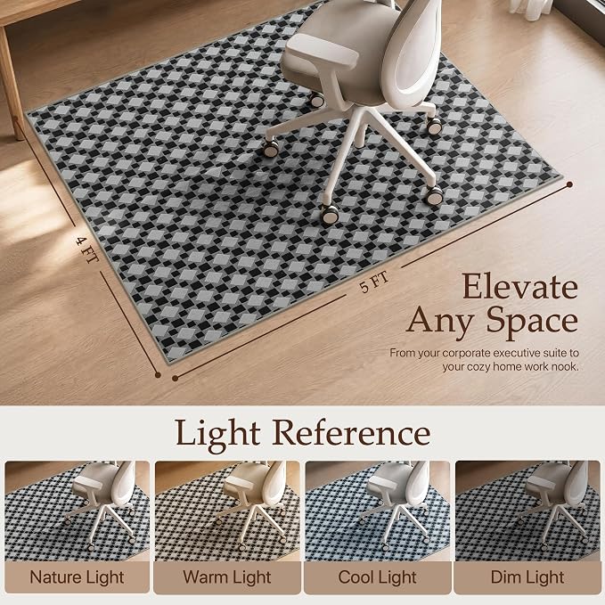 48"x60" Office Chair Mat for Hardwood Tile Floor, Under Desk Carpet Protector - Image 8