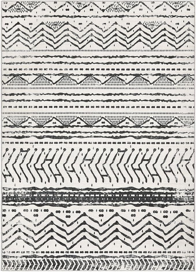 Nakagishi Area Rug Living Room Rugs: 6X9 Machine Washable Boho Large Neutral - Image 9