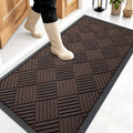OLANLY Front Door Mat Outside Entrance 47x23, Heavy Duty Sturdy Natural Rubber by OLANLY