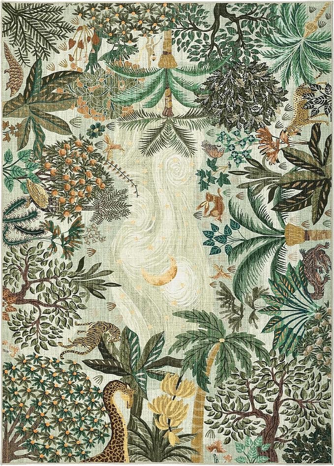 GarveeHome 5x7 Jungle Area Rug Washable Rugs - Image 9
