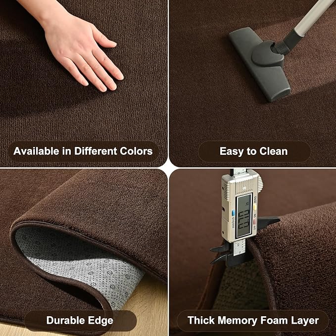 Amearea Large Modern Area Rugs for Bedroom Living Room, 6x9 Feet Brown - Image 5