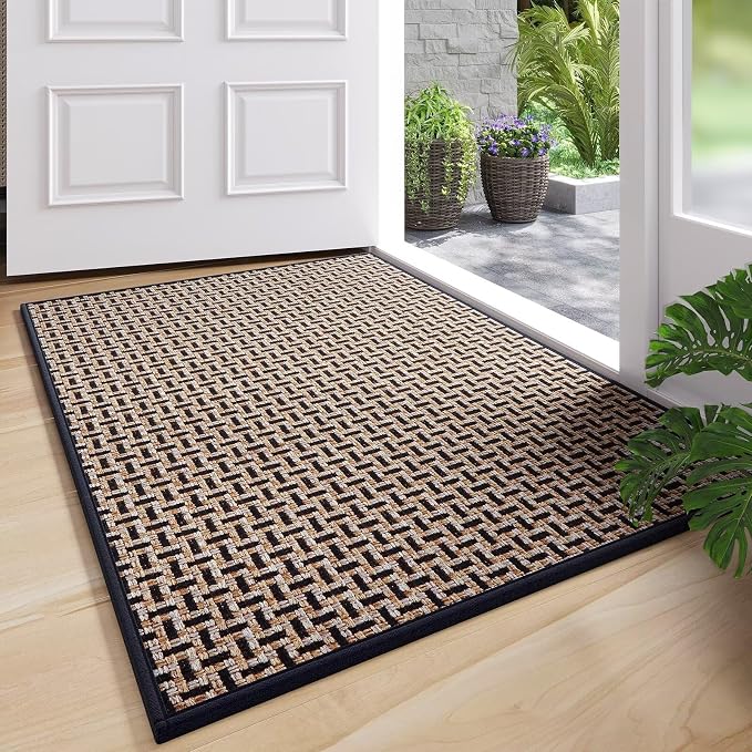 YDKGL Door Mat Entrance 24x35, Dirt Resistant and Absorbent, Non-Slip Rubber by YDKGL