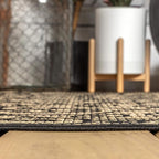JONATHAN Y Vintage Filigree Indoor Outdoor Round Area Rug 4 Ft Black/Khaki - Image 7