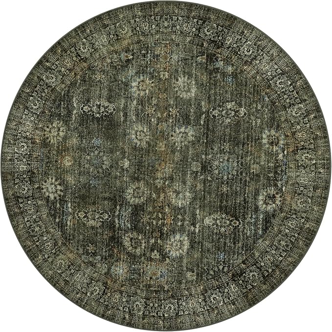 Moynesa Ultra-Thin Washable 5ft Round Rug - Image 8