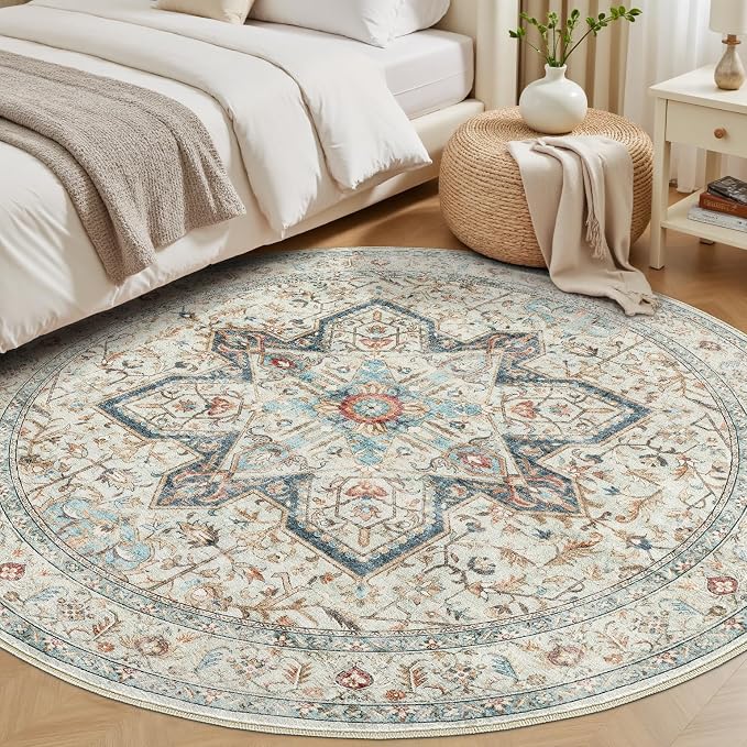 Tortania 6' Round Area Rug Living Room Rugs - Image 3