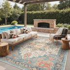 GENIMO Outdoor & Indoor Area Rug 9'x12', Waterproof, Non-Shedding, Easy Cleaning by GENIMO