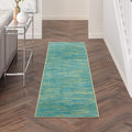 Nourison Home Nourison Essentials Blue Green 2'2" x 7'6" Area Rug by NourisonHome