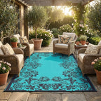 Garvee 5’x8’ Waterproof Patio Outdoor Rug, Outdoor Plastic Straw Rug by Garvee
