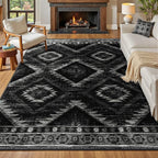 BESTSWEETIE Area Rug 6x9 Rug Machine Washable Non-Slip Low Pile Print Pattern - Image 2