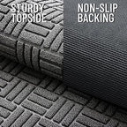 OLANLY Front Door Mat Outside Entrance 47x17, Heavy Duty Sturdy Natural Rubber - Image 4