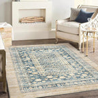 CHAMPLANT Washable Area Rug 3'x5' Vintage Traditional Floor Cover Foldable Thin - Image 2