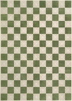 Washable Green Checkered Rug 5x7, Non-Slip Low Pile Area Rug - Image 10