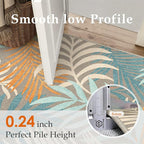6x9 Indoor Outdoor Area Rug Washable Patio Rug Brown Non Slip Non Shedding - Image 5