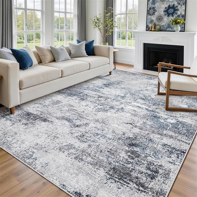 5x7 Area Rugs for Living Room Rug Washable: Abstract Tumble Large Rug for - Image 3