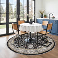 6ft Round Kitchen Rug Washable by BYYVOORugsforYourHome