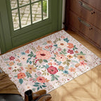 DUKINO 2x3 Rugs for Entryway, Floral Indoor Washable Door Mat, Non Slip Boho - Image 3