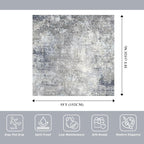 5x5 Rug Square for Living Room – Machine Washable Non-Slip Area Rug for Kitchen - Image 2