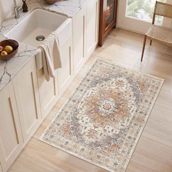 befbee 2x3 Entryway Rug Small Washable Kitchen Rugs Non Slip Front Door Rug - Image 7