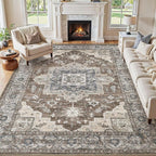 10x12 Area Rugs Living Room: Washable Vintage Rug Large Non-Slip Stain by JessibouAreaRug
