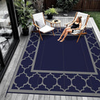 GENIMO 10 'x10 ' Outdoor Rug for Patio Clearance, Waterproof Indoor Outdoor - Image 4