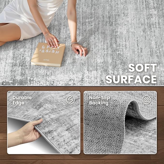 zesthome 5x7 Area Rugs, Modern Washable Rug, Non-Slip Rugs - Image 6