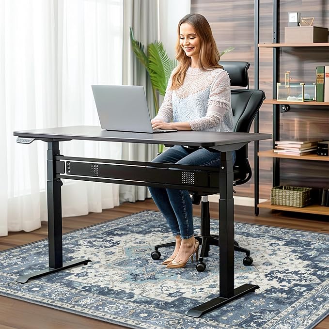 48"x60" Office Chair Mat for Hardwood Tile Floor, Under Desk Carpet Protector - Image 2