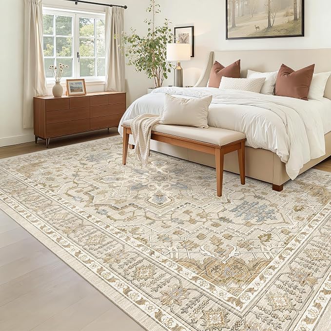 Madane 5x7 Area Rugs for Living Room, Stain Resistant Washable Rug, Non-Slip - Image 2