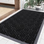 Smiry Front Door Mat Outside Entrance, Heavy Duty Sturdy Natural Rubber Doormat by Smiry