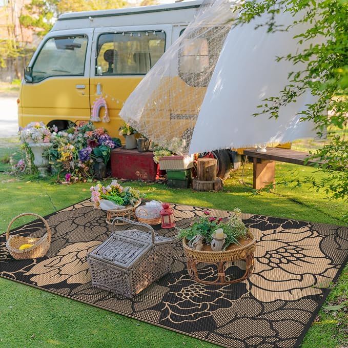 GENIMO Outdoor Rug Waterproof for Patio Decor, Large Area Rugs Mats for RV - Image 2