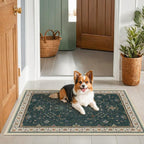 Dark Green Oushak 3x5 Large Entryway Rug - Image 8