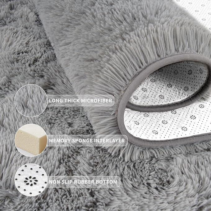 Tepook Super Soft Fluffy Rugs for Living Room, Area Rugs 8x10 for Bedroom - Image 5
