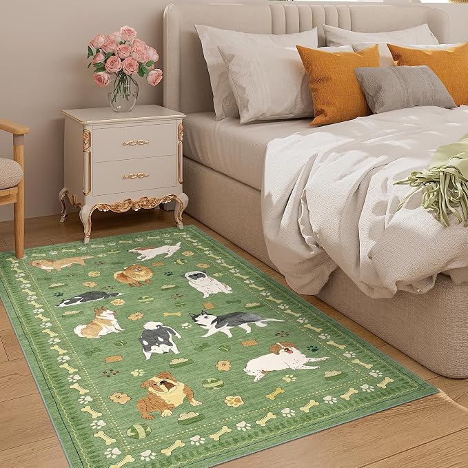 DUKINO 3x5 Area Rug, Lightweight Washable Entryway Rug - Image 2