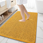 OLANLY Large Bathroom Rugs 59x35, Soft Absorbent Chenille Bath Rugs, Rubber by OLANLY