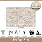 2x3 Non-Slip Washable Kitchen Rug – Boho Small Accent Rug - Image 2