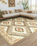 BESTSWEETIE Area Rug 10x14 Rug Machine Washable Non-Slip Low Pile Print Pattern by BESTSWEETIE