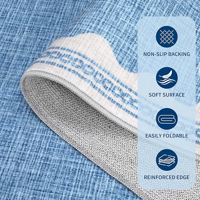 GarveeHome 2.5x8 Runner Rug for Hallway Washable Kitchen Rugs Non Slip Solid - Image 6