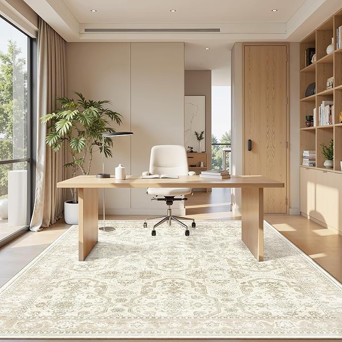 Soalmost Area Rug 6x9, Washable Rugs, Stain Resistant Gray Area Rugs - Image 3