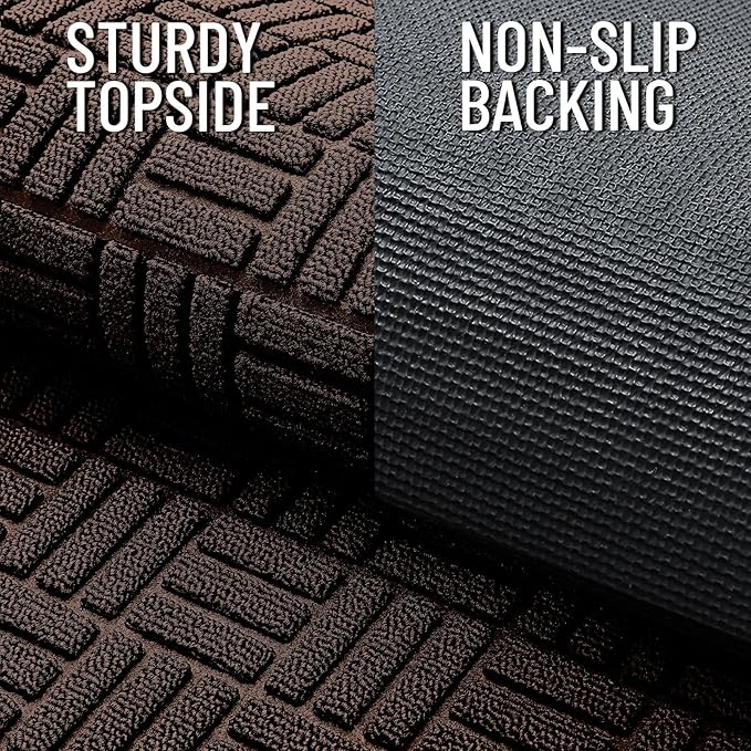 OLANLY Front Door Mat Outside Entrance 71x23, Heavy Duty Sturdy Natural Rubber - Image 4