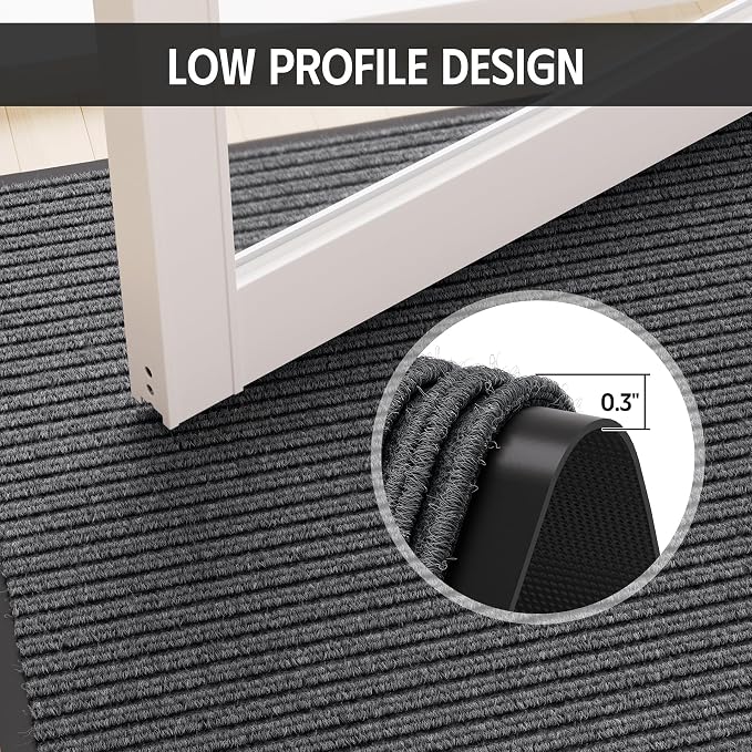 Front Door Mat 4' x 6', Heavy Duty Door Mat Outside Entrance, Non-Slip Welcome - Image 6