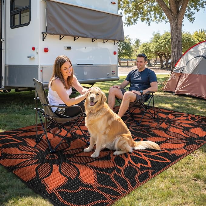 GENIMO Outdoor Rug Waterproof for Patio Decor, Large Area Rugs Mats for RV - Image 4