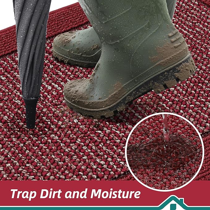 BEQHAUSE Indoor Door Mat 20" x 48", Dirt Trapper Door Mats Non-Slip Entryway - Image 3