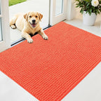 OLANLY Dog Door Mat for Muddy Paws 44x32, Ultra Absorbent Chenille Mud Doormat by OLANLY