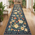 DUKINO 3x12 Washable Runner Rug, Non Slip Soft Floral Hallway Runner Rug by DUKINO