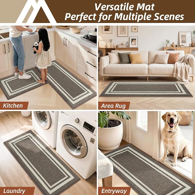 COSY HOMEER Kitchen Rugs Non-Slip 24x35/24x60 Inch Thick Polypropylene Standing - Image 7