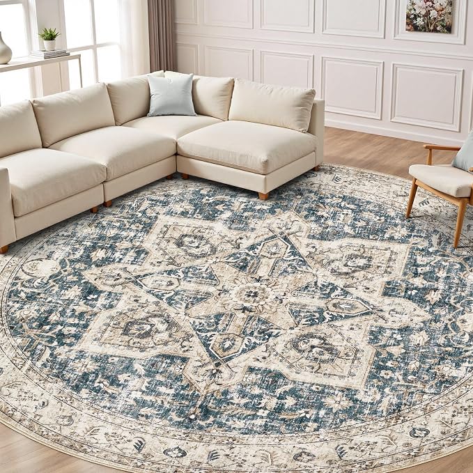 Tortania 7' Round Area Rug Living Room Rugs - Image 7