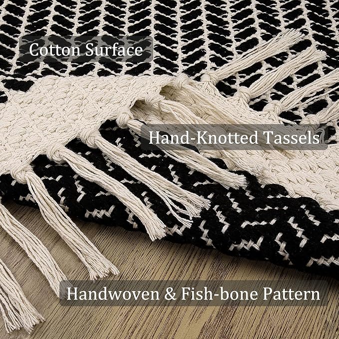 Lahome Belle Boho Bathroom Rugs, Small 2x3 Front Door Mat Lightweight Kitchen - Image 3