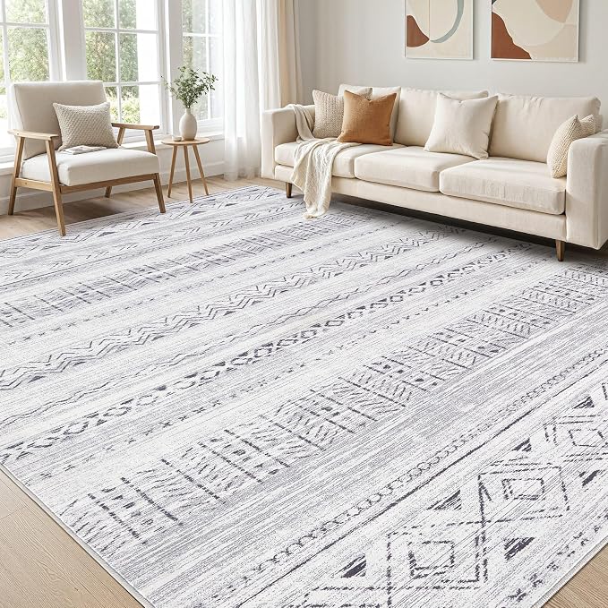 cotiled 12x15 Area Rugs Living Room Rug: Washable Boho Rugs by COTILED