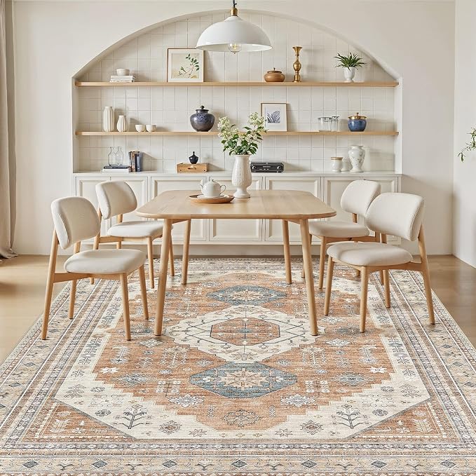 6x9 Washable Area Rug, Large Rugs - Image 7