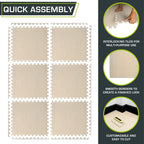 ProsourceFit Exercise Puzzle Mat 1/2-inch, EVA Interlocking Foam Floor Tiles - Image 6