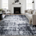 10x12 Area Rug Living Room Rug: Washable Modern Abstract Soft Thin Rug Indoor by FXRHLP